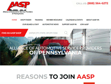 Tablet Screenshot of aasp-pa.org